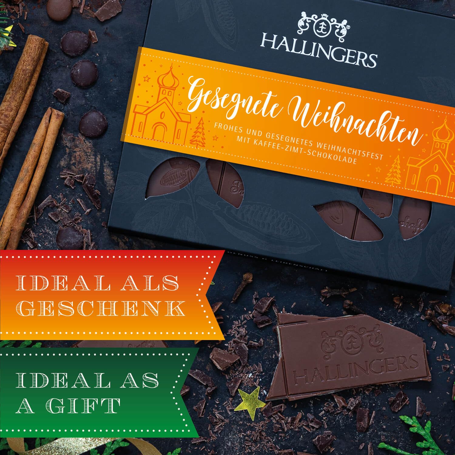 hallingers-genuss-manufaktur-schokolade-gesegnete-weihnachten-90g image 3