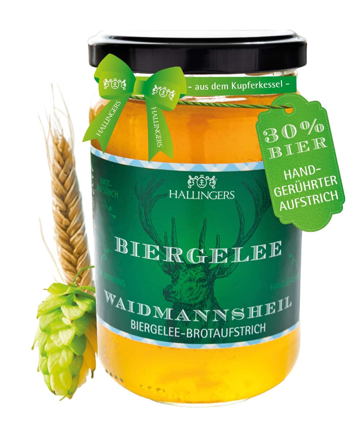 hallingers-honig-konfit-ren-waidmannsheil-biergelee-330g image 1
