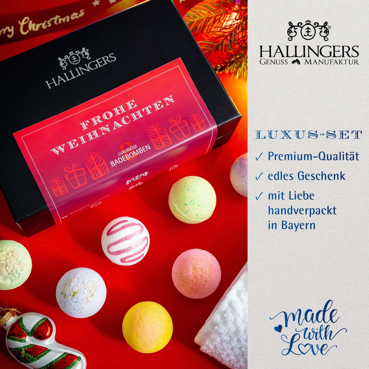 hallingers-wellness-frohe-weihnachten-badebomben-8er-box-360g image 2