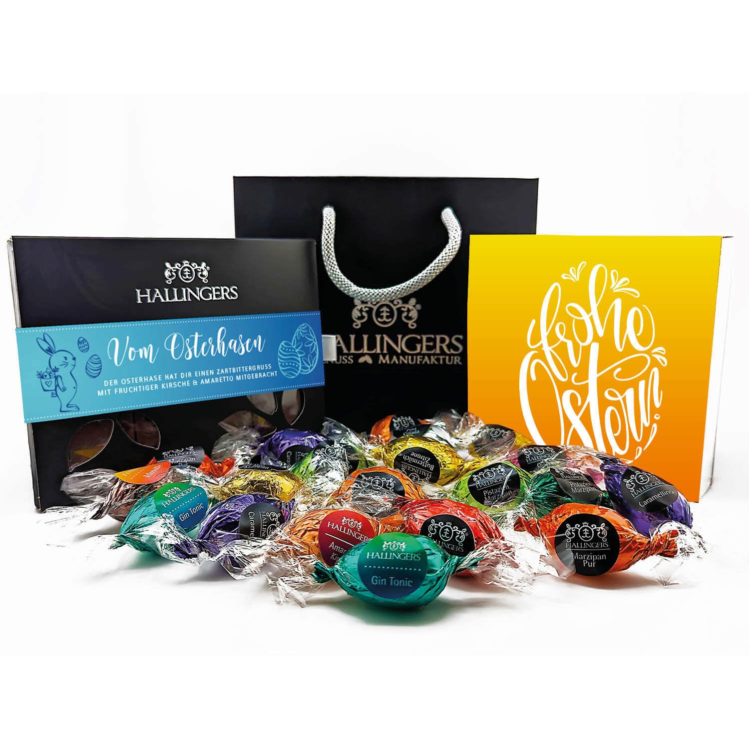 hallingers-easter-bag-ostergeschenk-set-518g-tafel-tr-ffel-eier image 1