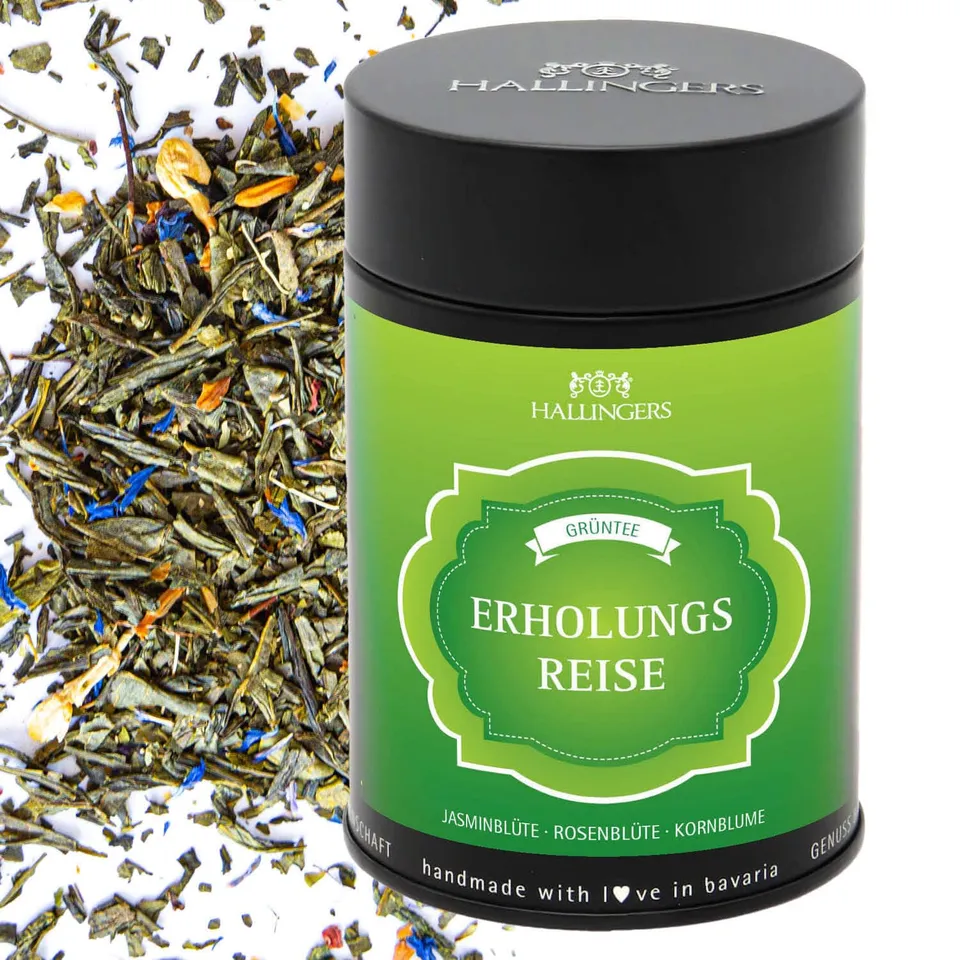 hallingers-tee-gr-ner-tee-erholungsreise-jasmin-dose-100-g image 1