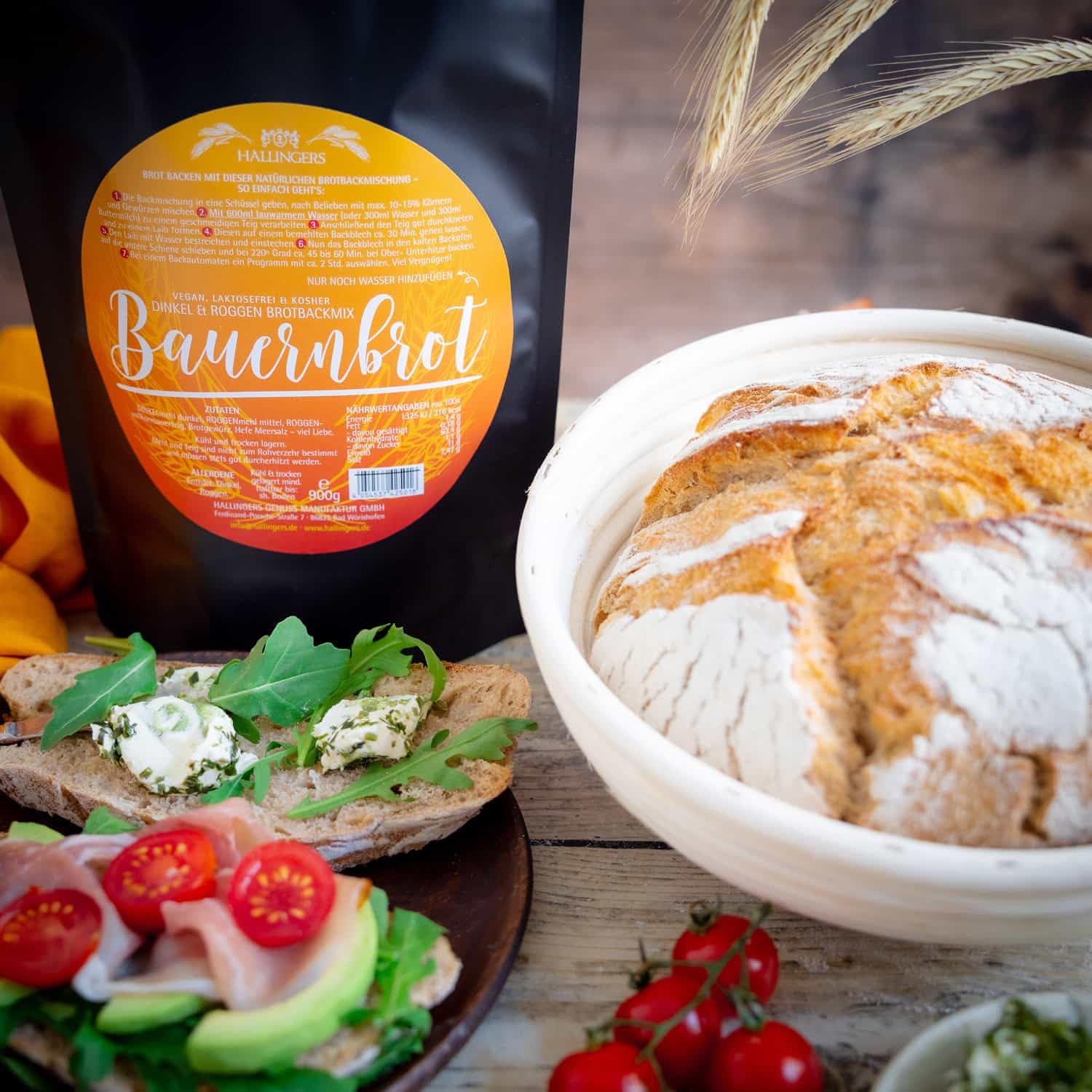 hallingers-kochen-bauernbrot-backmischung-dinkel-roggen-1000g-geschenk image 2