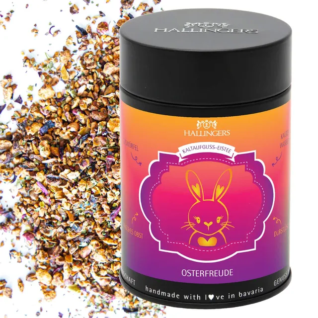 hallingers-tee-oster-freude-cold-tea-eistee-130g-geschenk-dose image 1