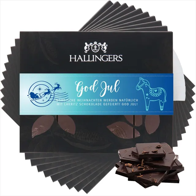 hallingers-schokolade-god-jul-tafel-lakritz-10x-vegan image 1