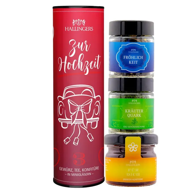 hallingers-geschenkesets-zur-hochzeit-geschenkset-vegan-46g-brautpaar image 1