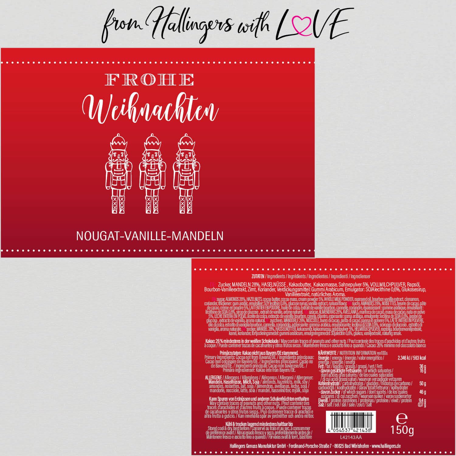 hallingers-schokolade-frohe-weihnachten-nougat-mandeln-150g-dose image 6