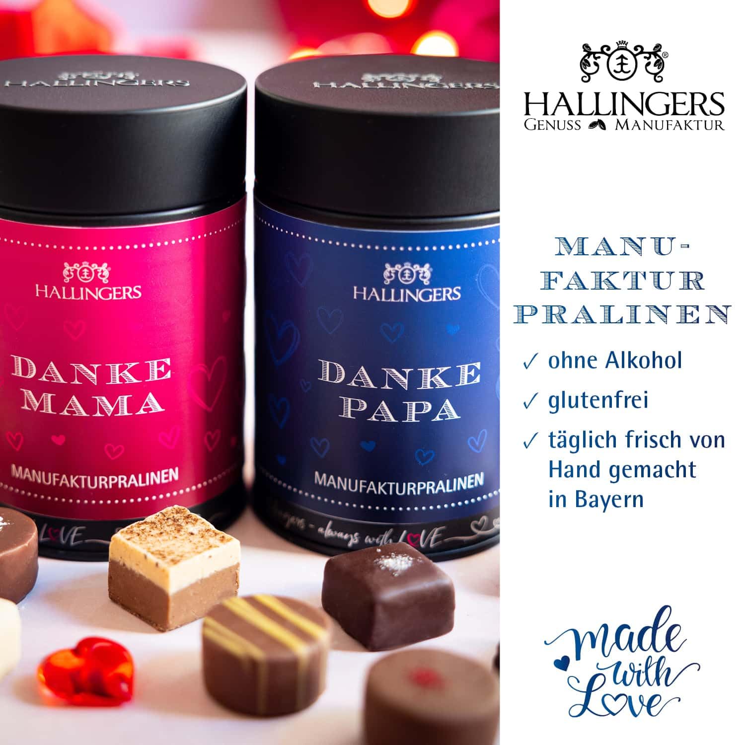 hallingers-pralinen-danke-mama-papa-dose-300g-doppelpack image 2