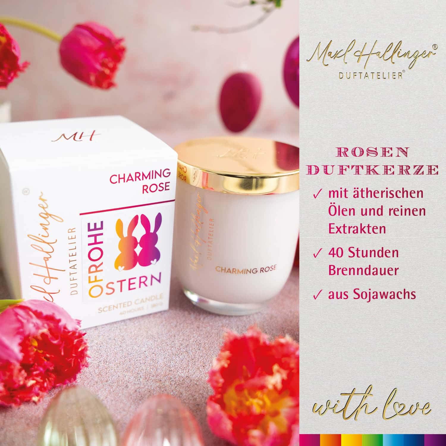 hallingers-spirituals-frohe-ostern-h-schen-duftkerze-180g-rose image 2