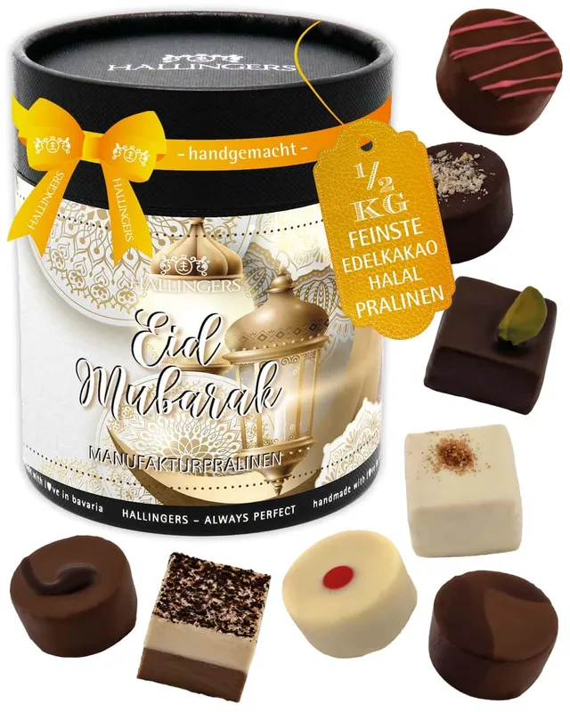 hallingers-pralinen-eid-mubarak-schokolade-500-g-ohne-alkohol image 1