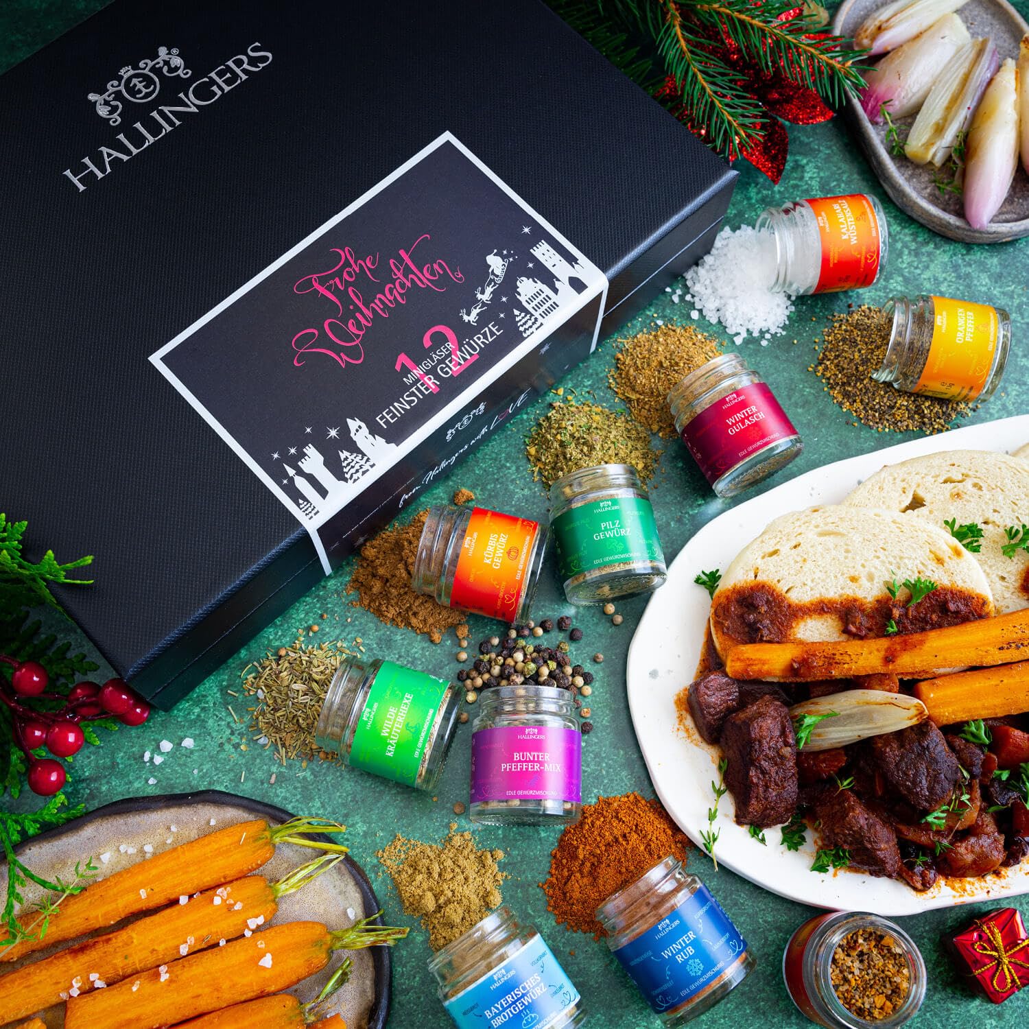 hallingers-gew-rz-frohe-weihnachten-geschenkset-12-sorten image 2