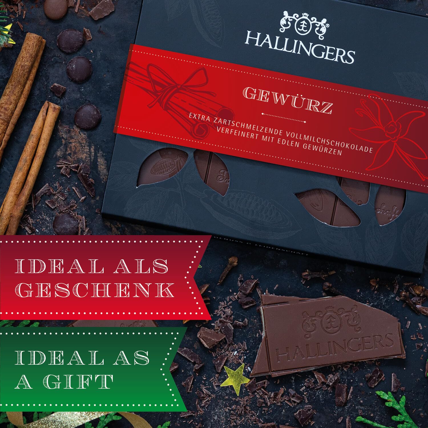 hallingers-schokolade-gew-rz-xmas-gew-rze-tafel-90g-weihnachten image 3