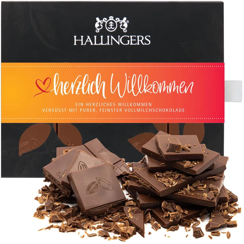 hallingers-genuss-manufaktur-schokolade-herzlich-willkommen-pur-90g image 1