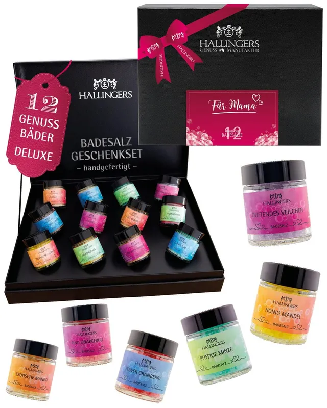 hallingers-wellness-zum-muttertag-badesalz-set-12er-420g image 1