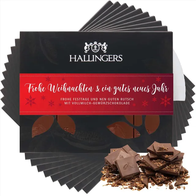 hallingers-schokolade-frohe-weihnachten-tafeln-xmas-gew-rze-10x image 1