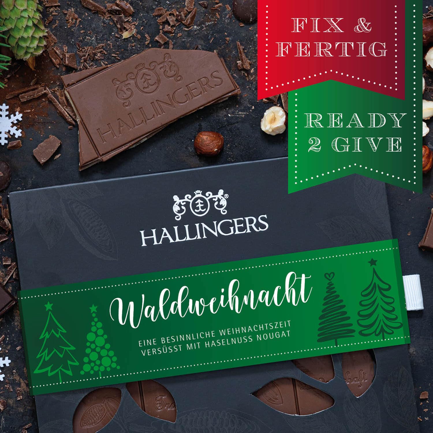 hallingers-schokolade-waldweihnacht-tafel-90g-haselnuss image 3