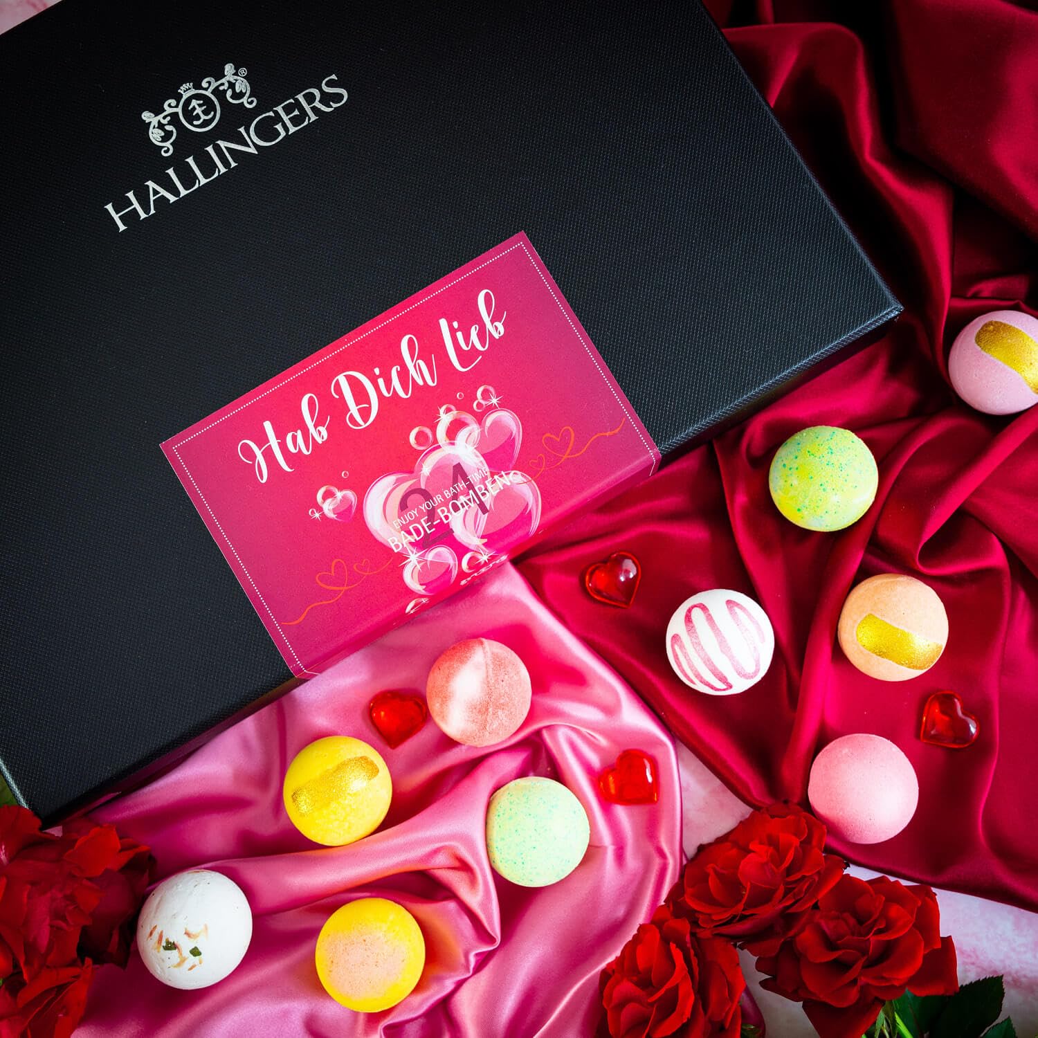 hallingers-wellness-hab-dich-lieb-badebomben-24er-geschenkbox image 2