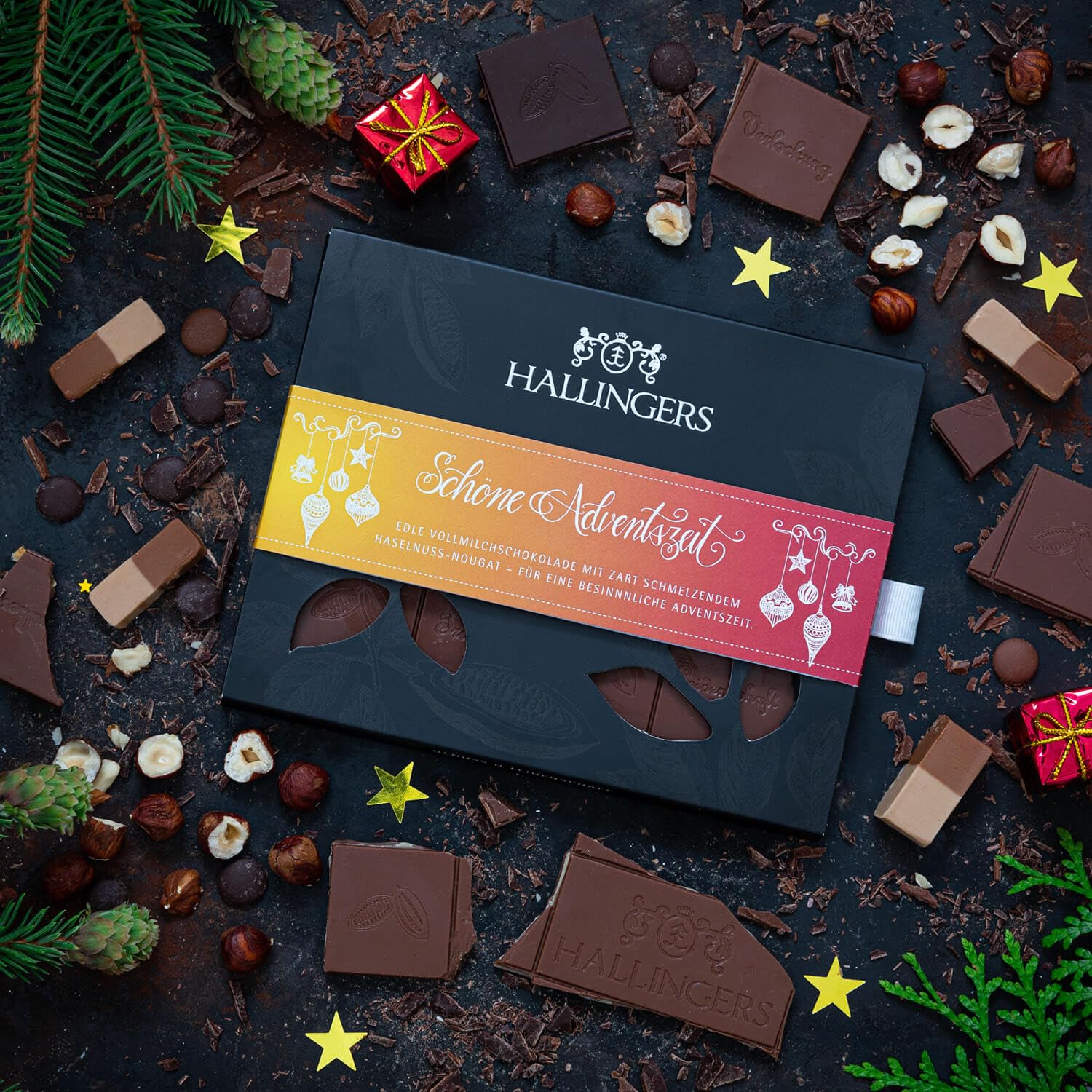 hallingers-sch-ne-adventszeit-schokolade-haselnuss-10x-900g image 2