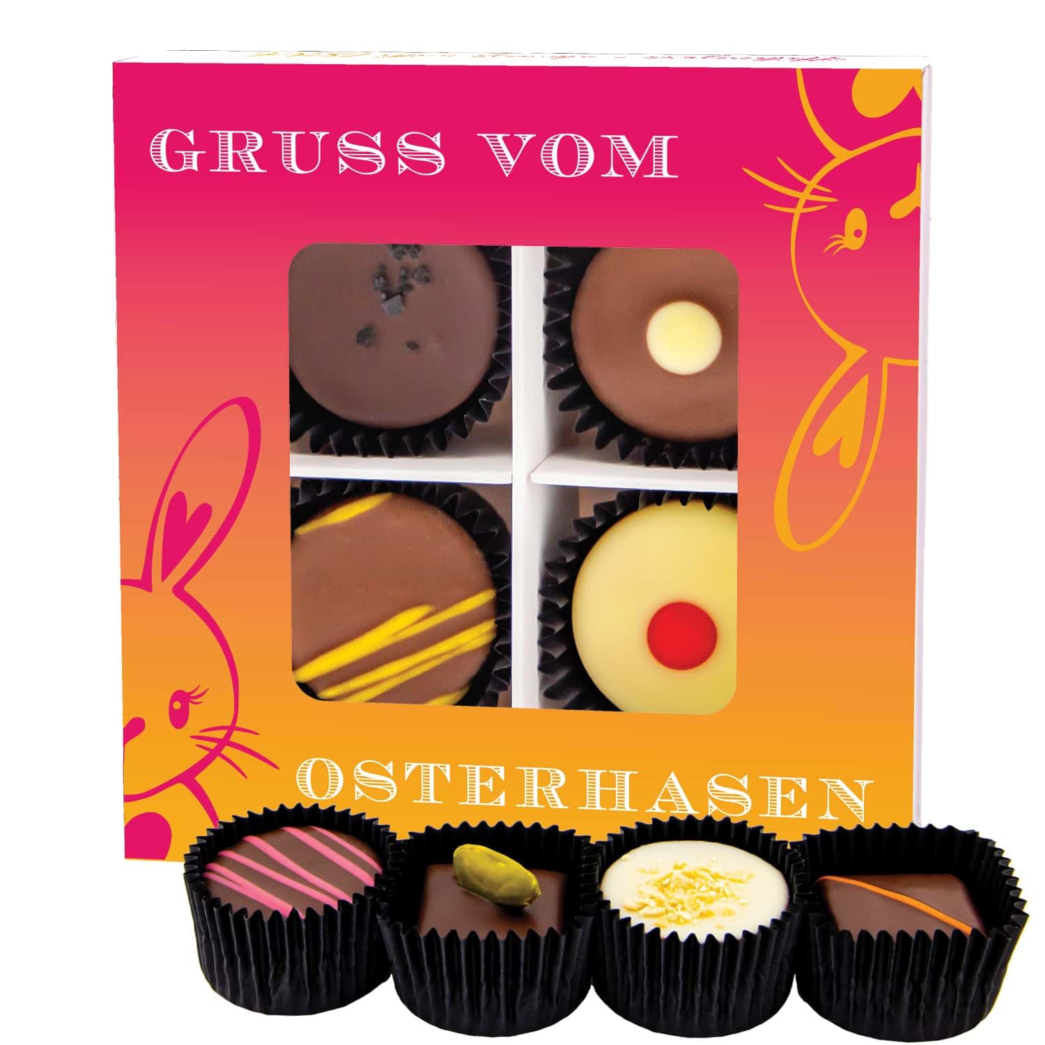 hallingers-pralinen-gru-vom-osterhasen-14159-box-ohne-alkohol image 1
