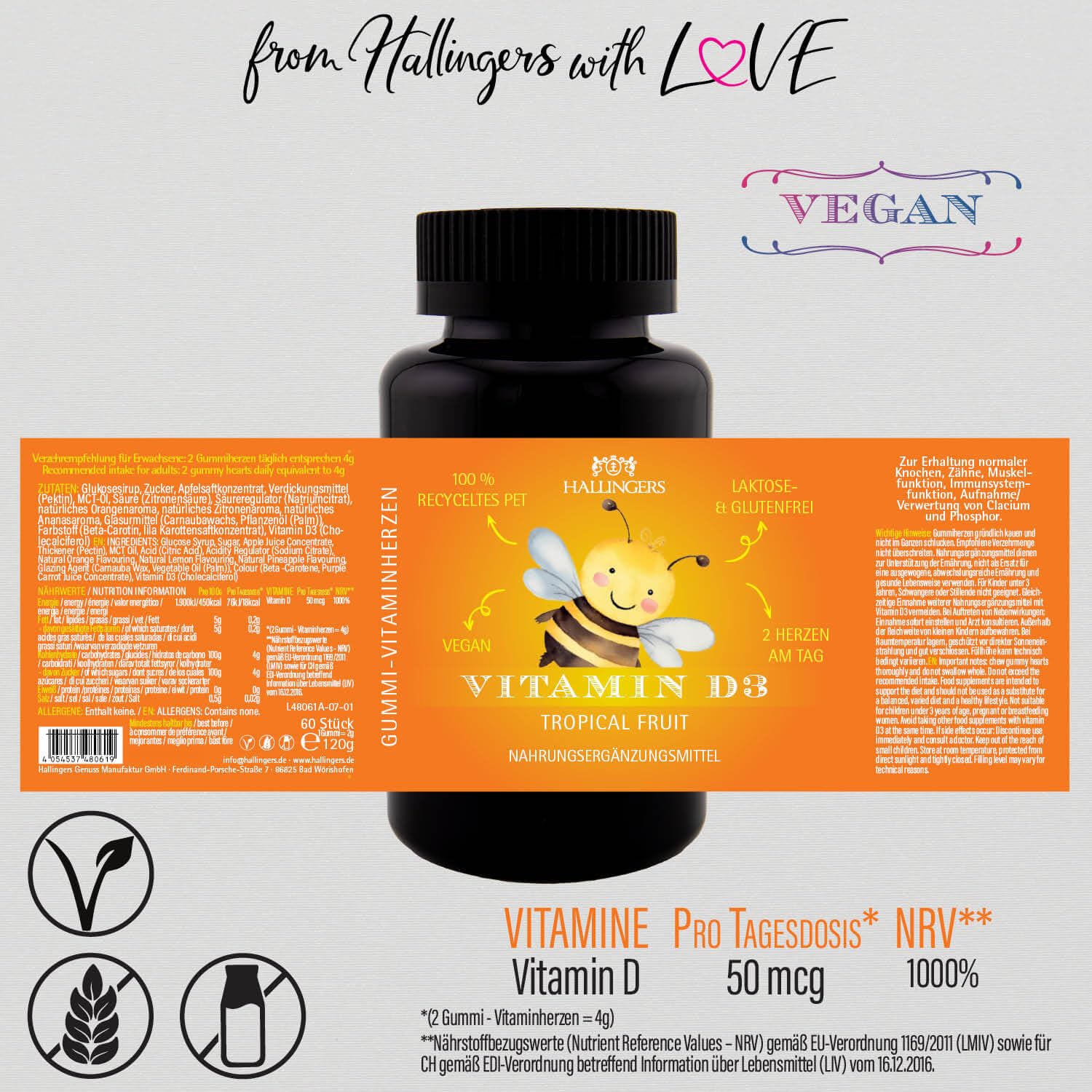 hallingers-wellness-vitamin-d3-biene-gummies-60-vegan image 6