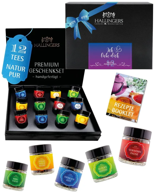 hallingers-tee-ich-liebe-dich-teeset-12-sorten-loser-tee image 1