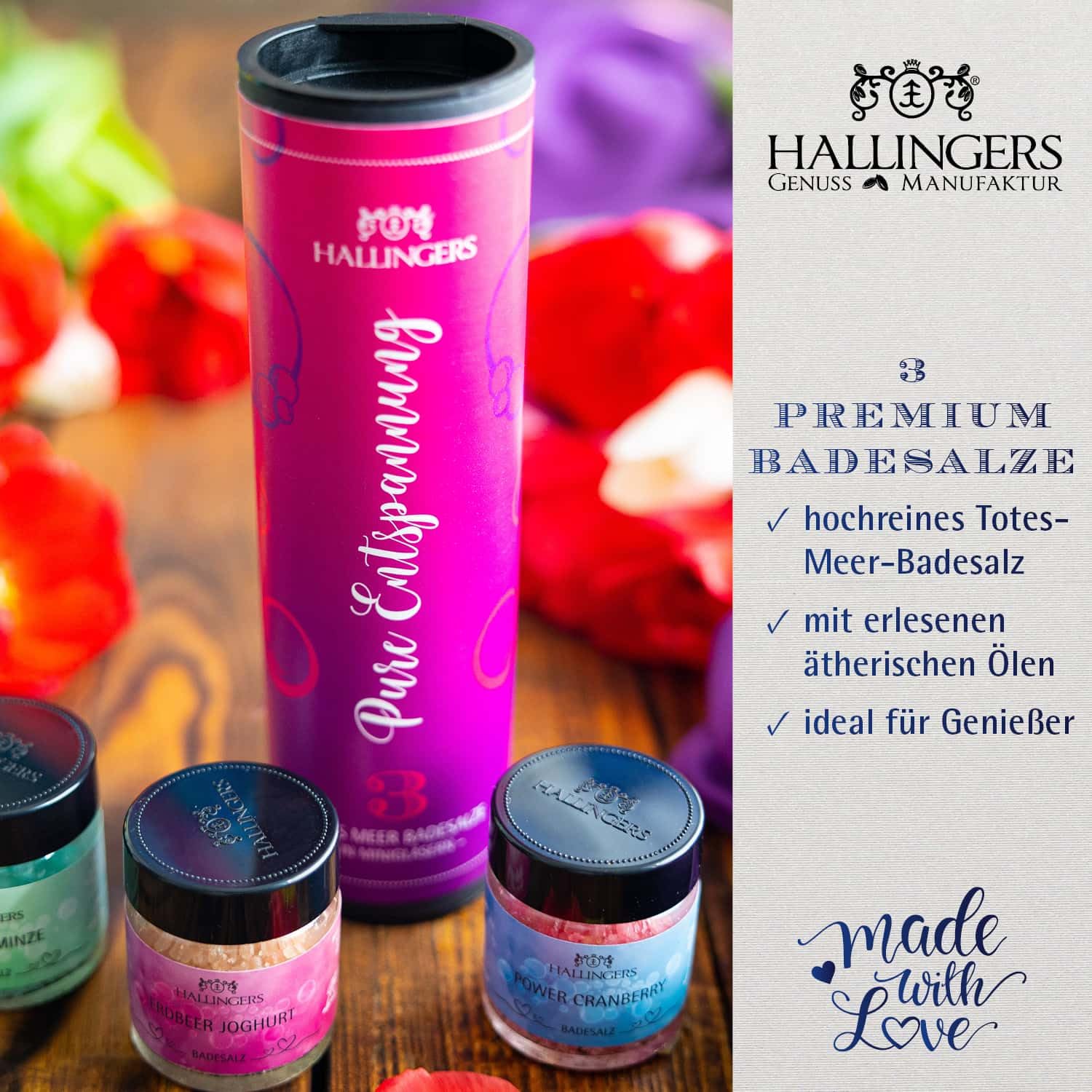 hallingers-wellness-pure-entspannung-badesalz-geschenkset-3er-geschenkdose image 2