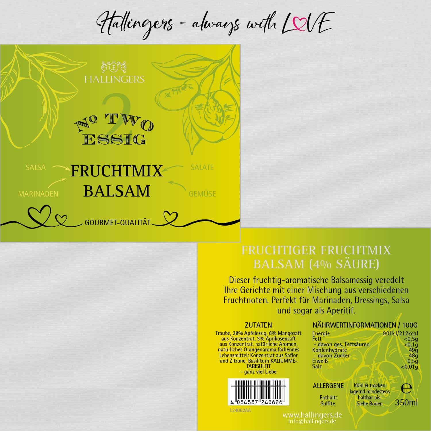 hallingers-sommer-fruchtmix-balsam-essig-geschenkflasche-350ml image 6