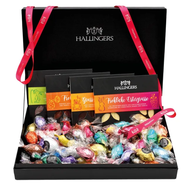 hallingers-easter-box-pink-ostergeschenk-set-4-tafeln-40-eier image 1