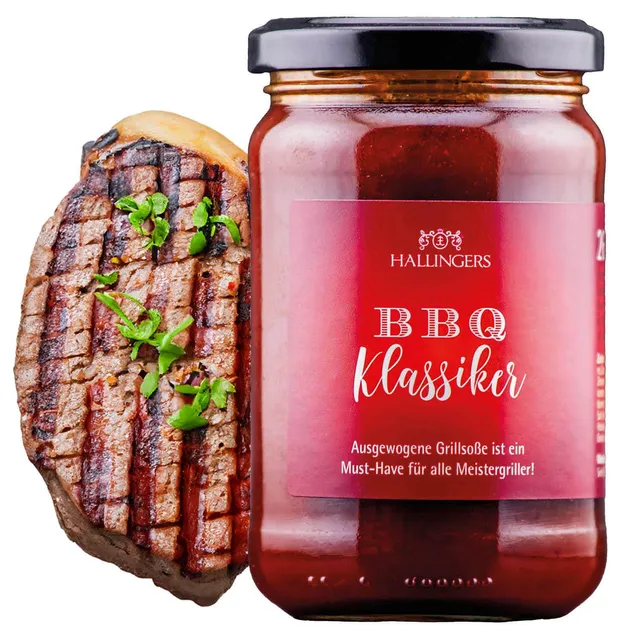 hallingers-honig-chutney-bbq-klassiker-glas-260g-grill-sauce image 1