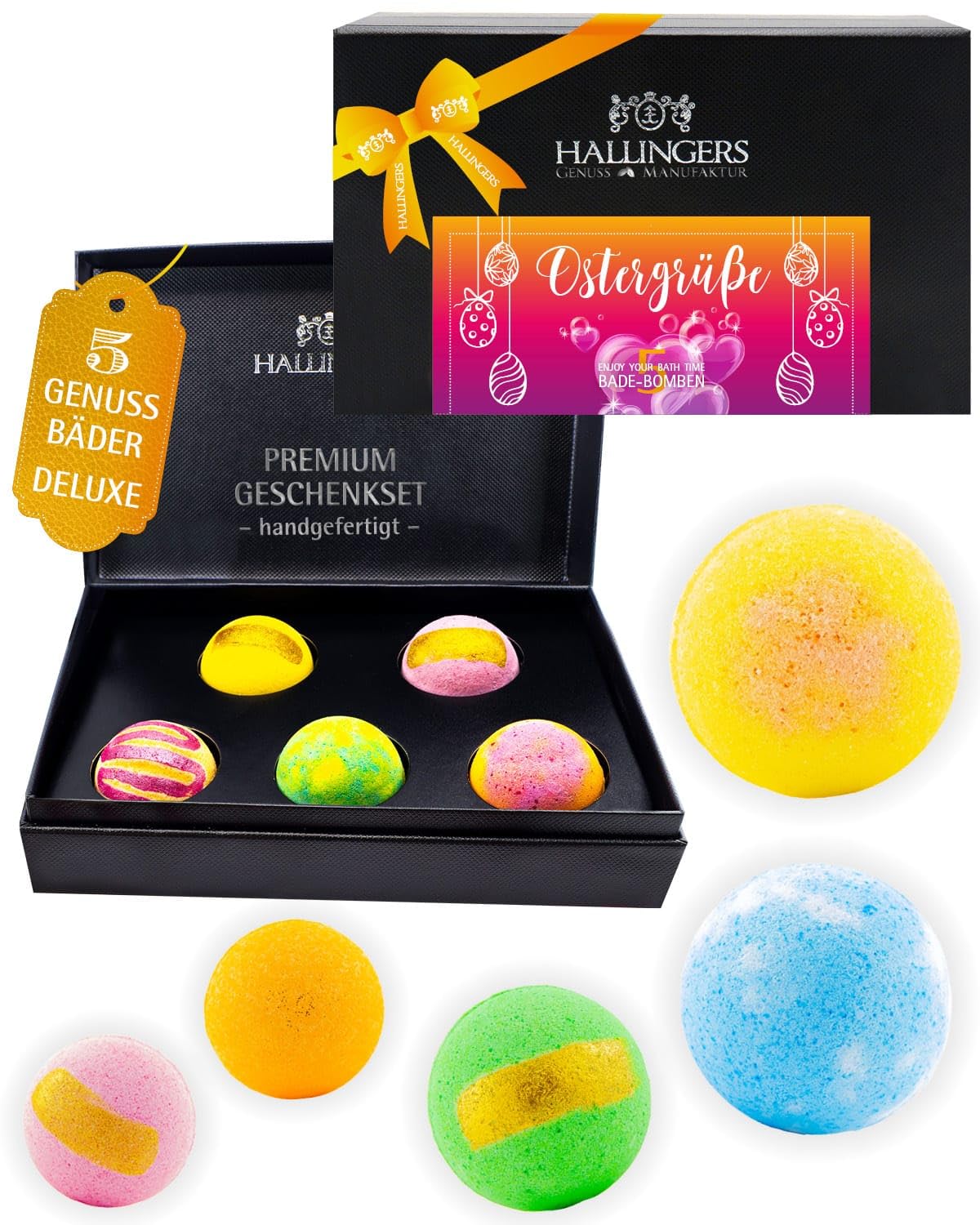 hallingers-wellness-ostergr-e-pink-badebomben-5er-set-225g-frauen image 1