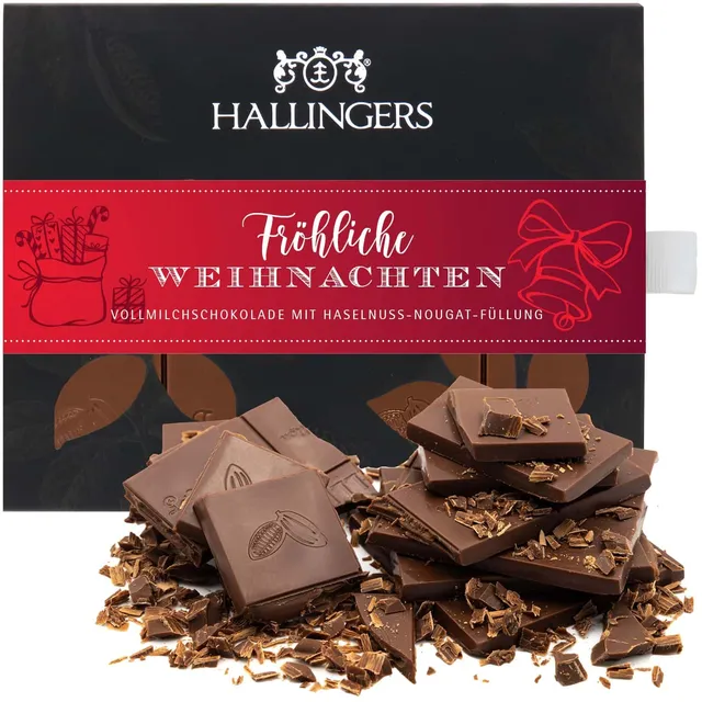 hallingers-fr-hliche-weihnachten-vollmilch-schokolade-90-g image 1
