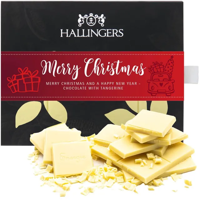 hallingers-merry-christmas-wei-e-schokolade-mandarine-zimt-90g image 1