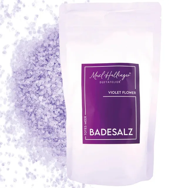 hallingers-wellness-violet-flower-badesalz-400g-totes-meer image 1