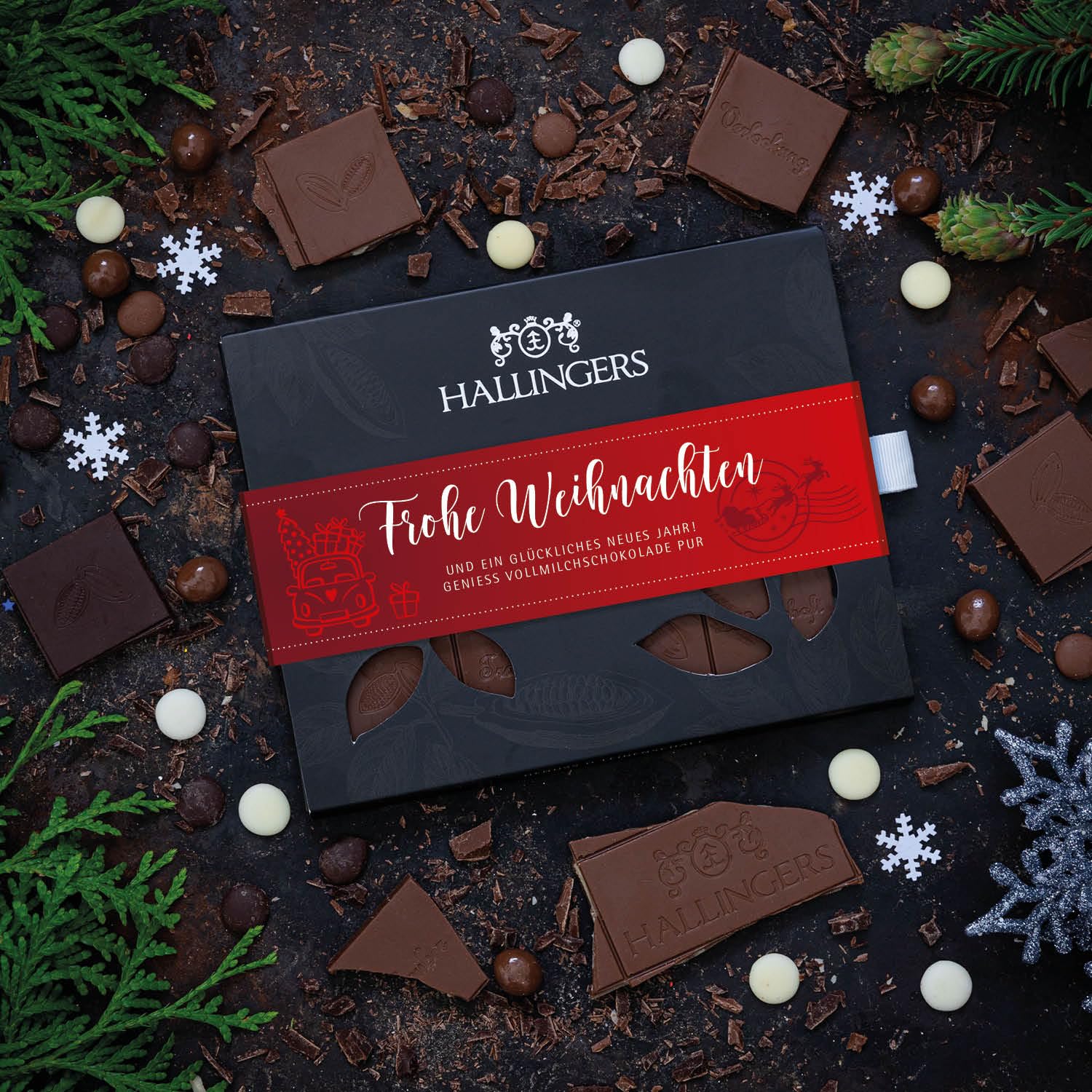 hallingers-schokolade-frohe-weihnachten-tafel-90g-pur-vollmilch image 2
