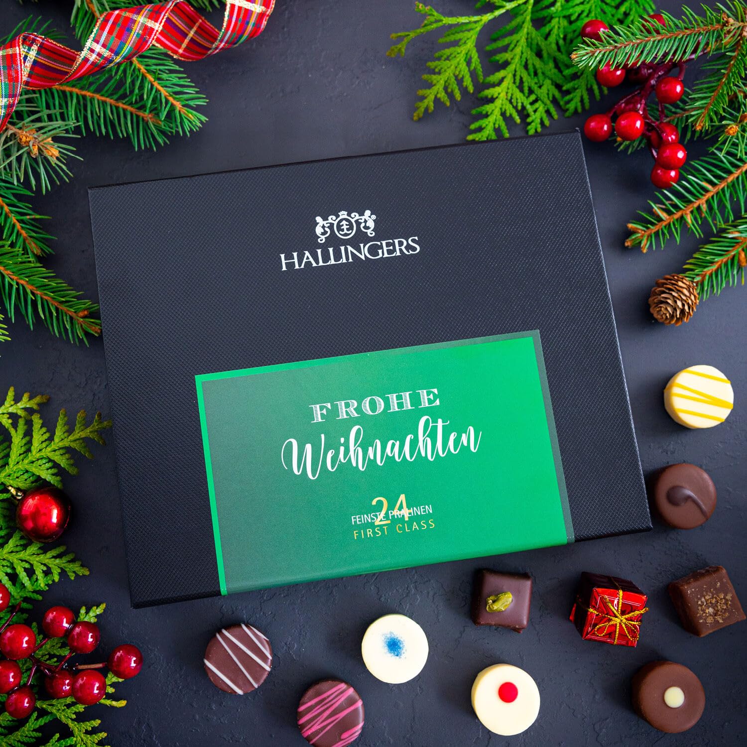 hallingers-pralinen-frohe-weihnachten-pralinenbox-ohne-alkohol-300g image 2
