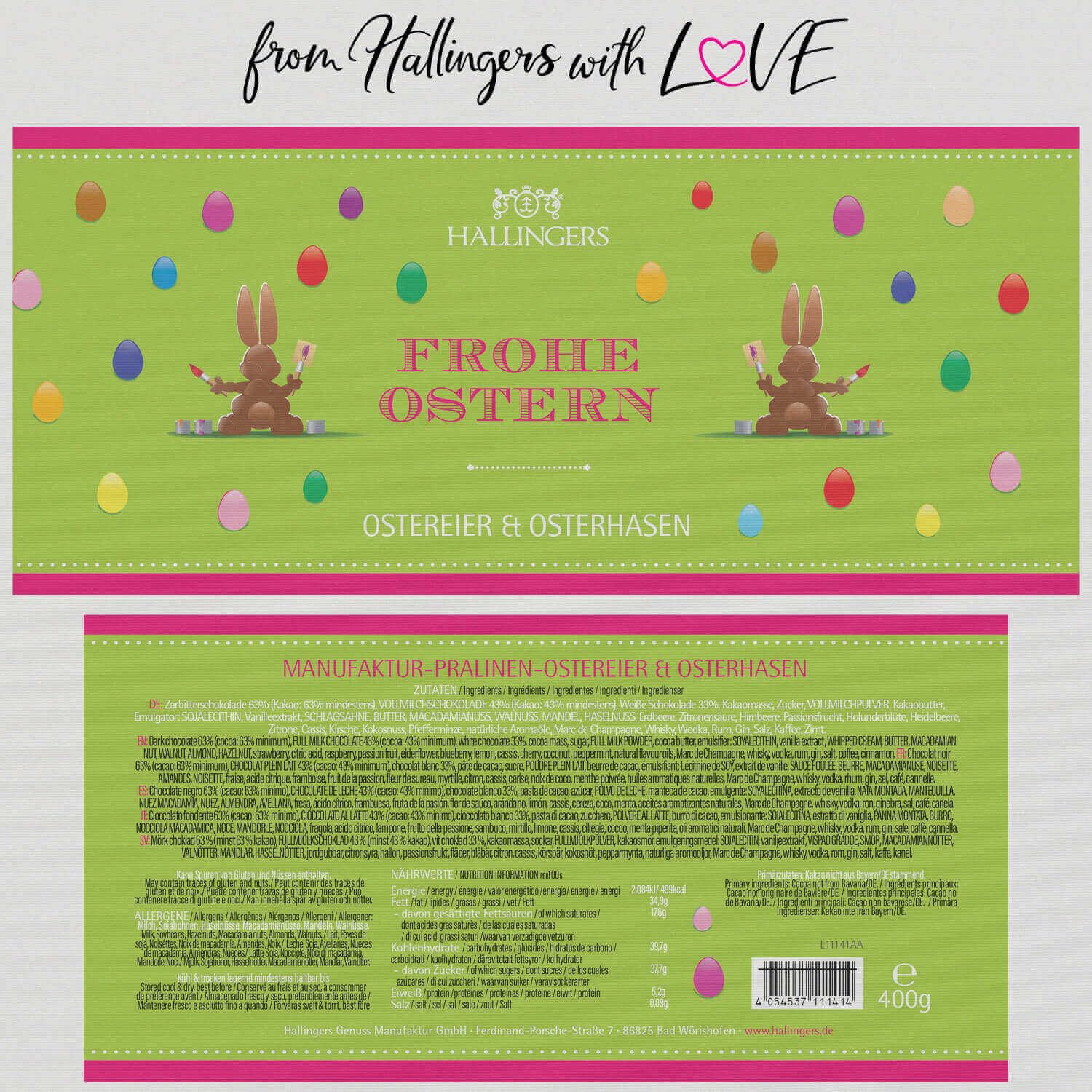 hallingers-pralinen-frohe-ostern-osterei-dose-400g-mit-hasen image 6