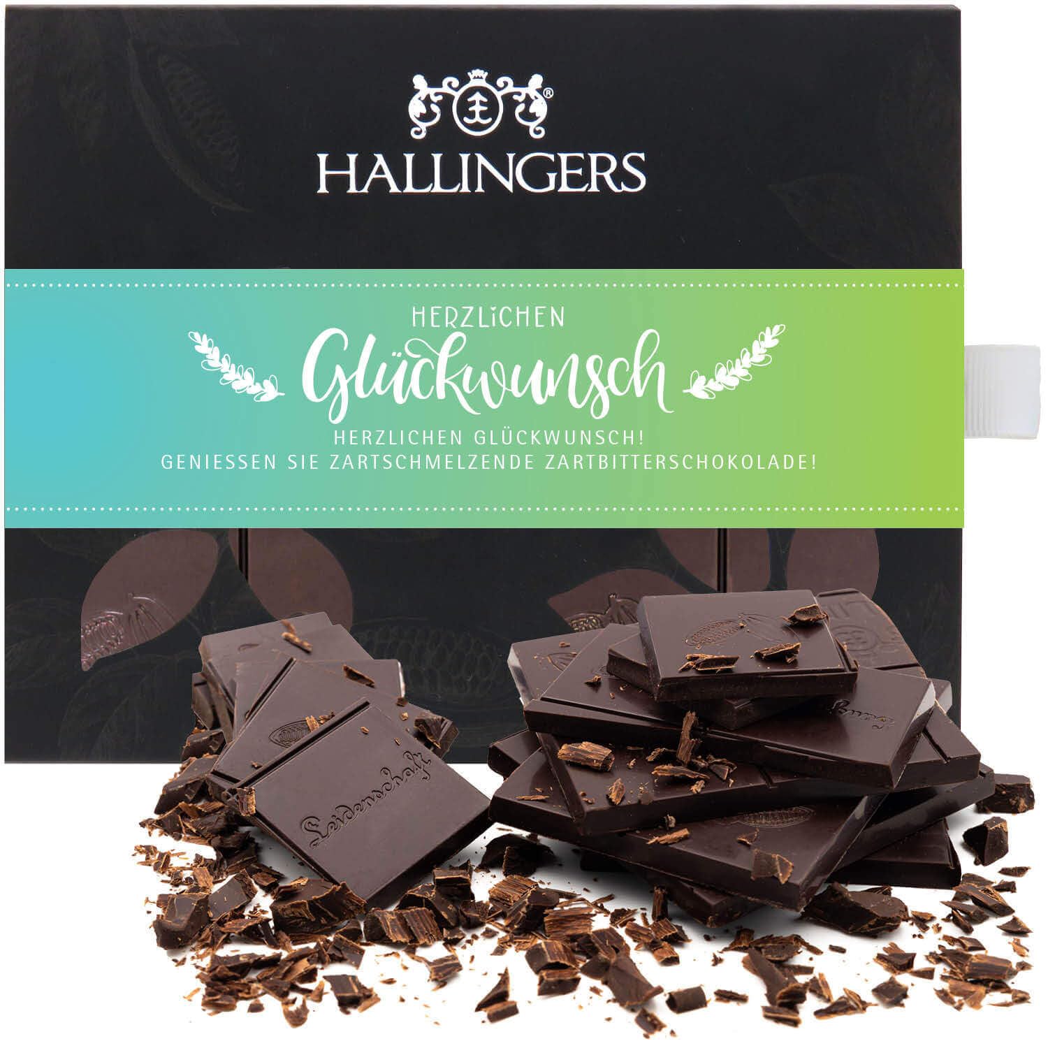 hallingers-schokolade-gl-ckwunsch-tafel-vegan-85-90g image 1