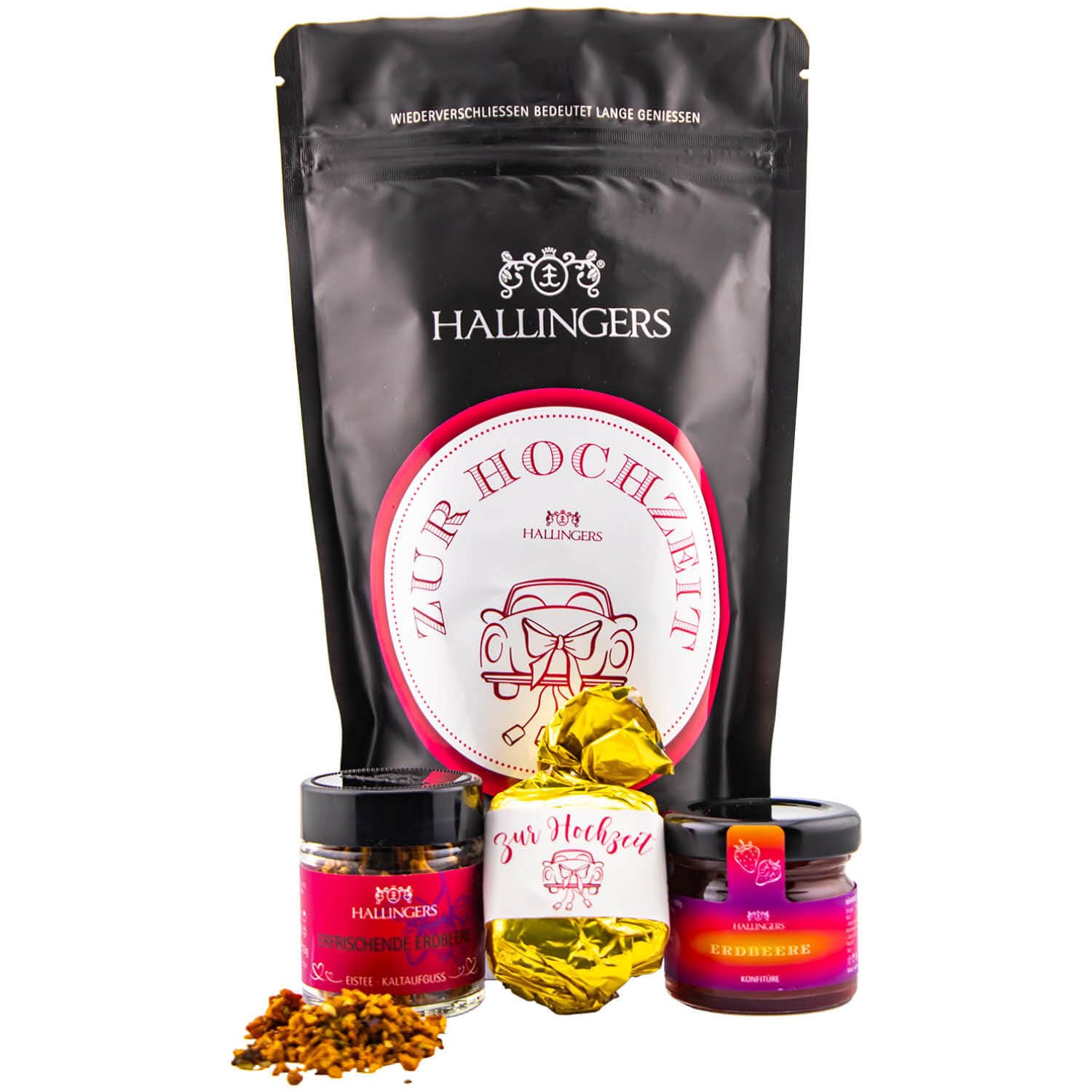 hallingers-geschenkesets-zur-hochzeit-feinkost-wundert-te-68g image 1