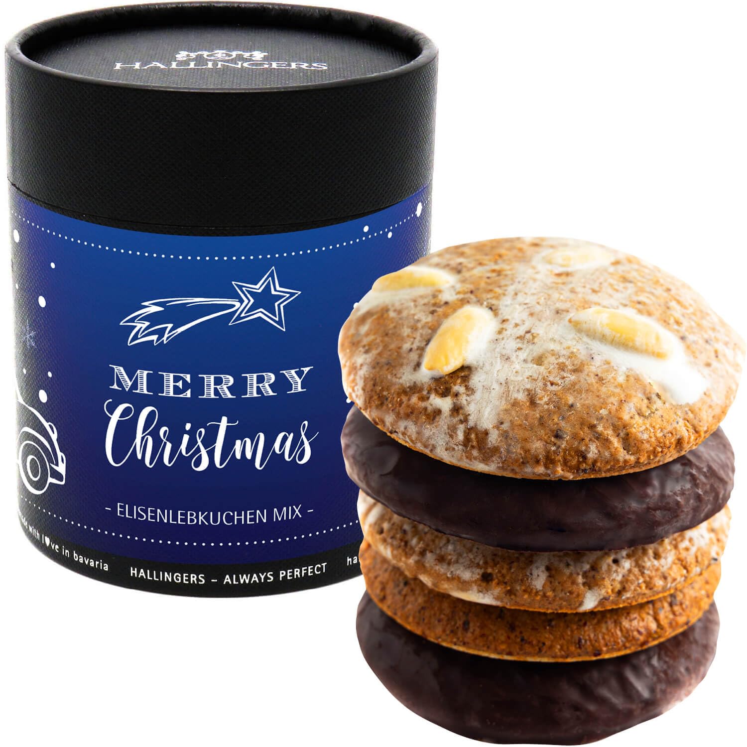 hallingers-gen-sse-merry-christmas-elisen-lebkuchen-400g image 1