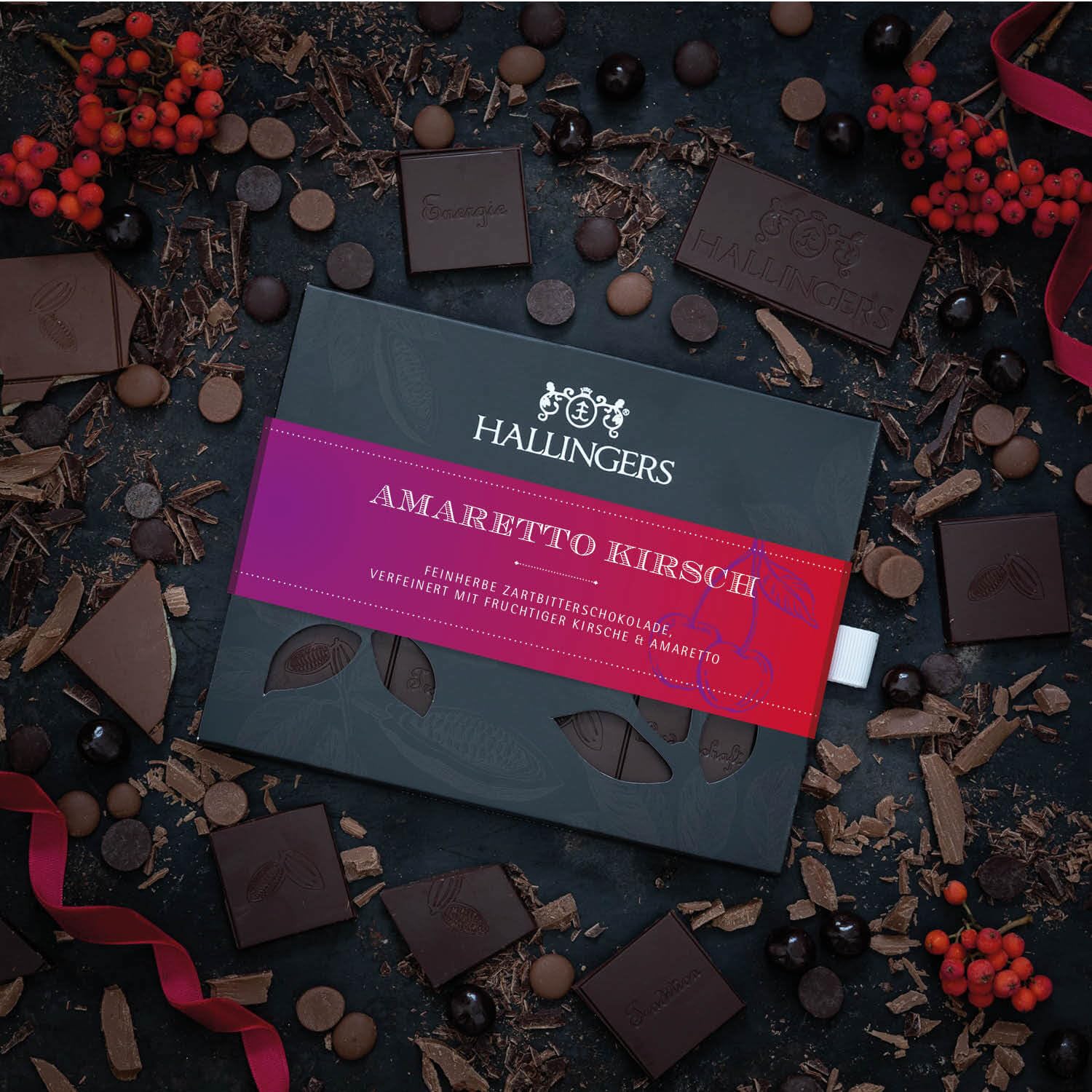 hallingers-zartbitter-amaretto-kirsch-tafel-90g-vegan image 2