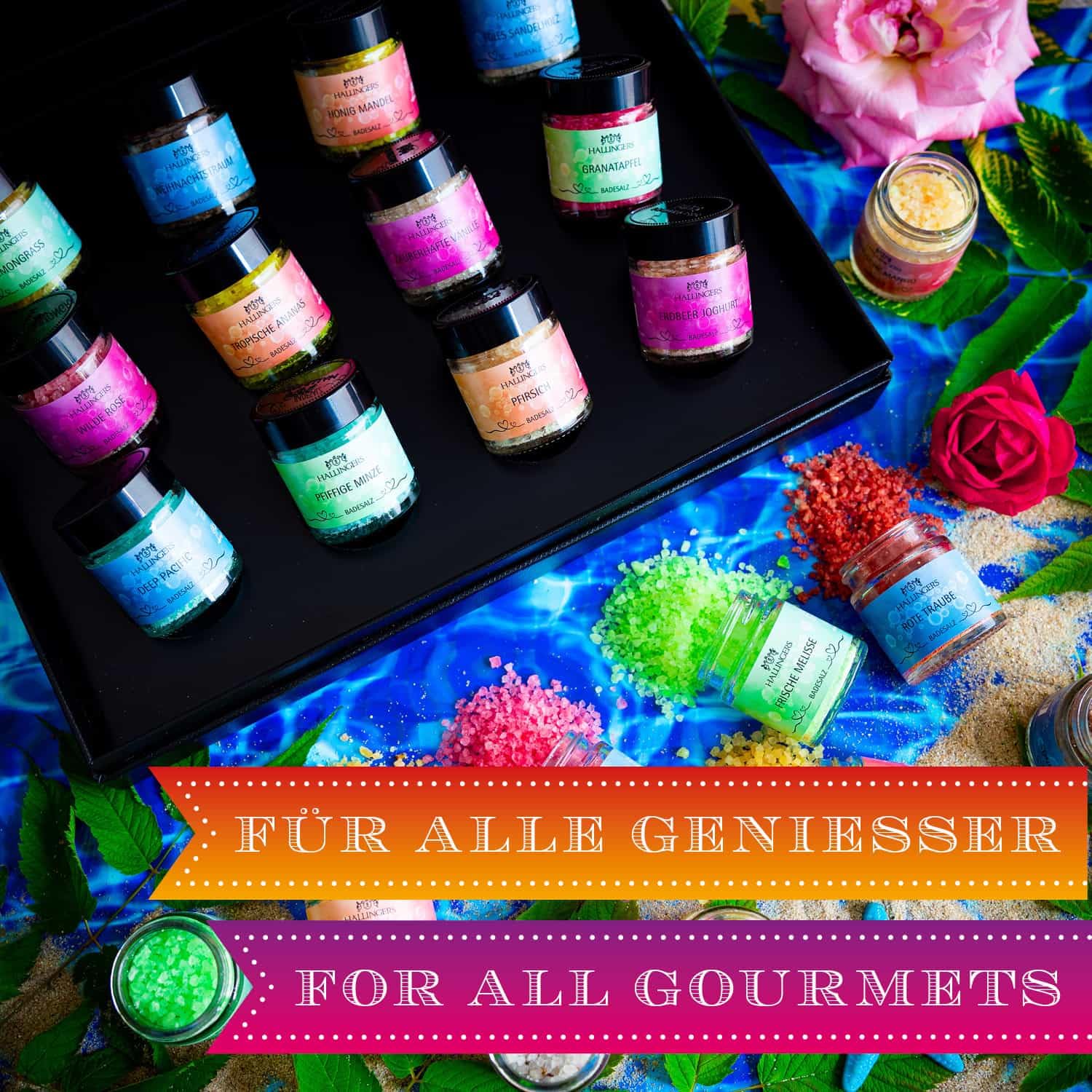 hallingers-wellness-frohe-ostern-pink-badesalz-12er-set-totes-meer-420g image 3
