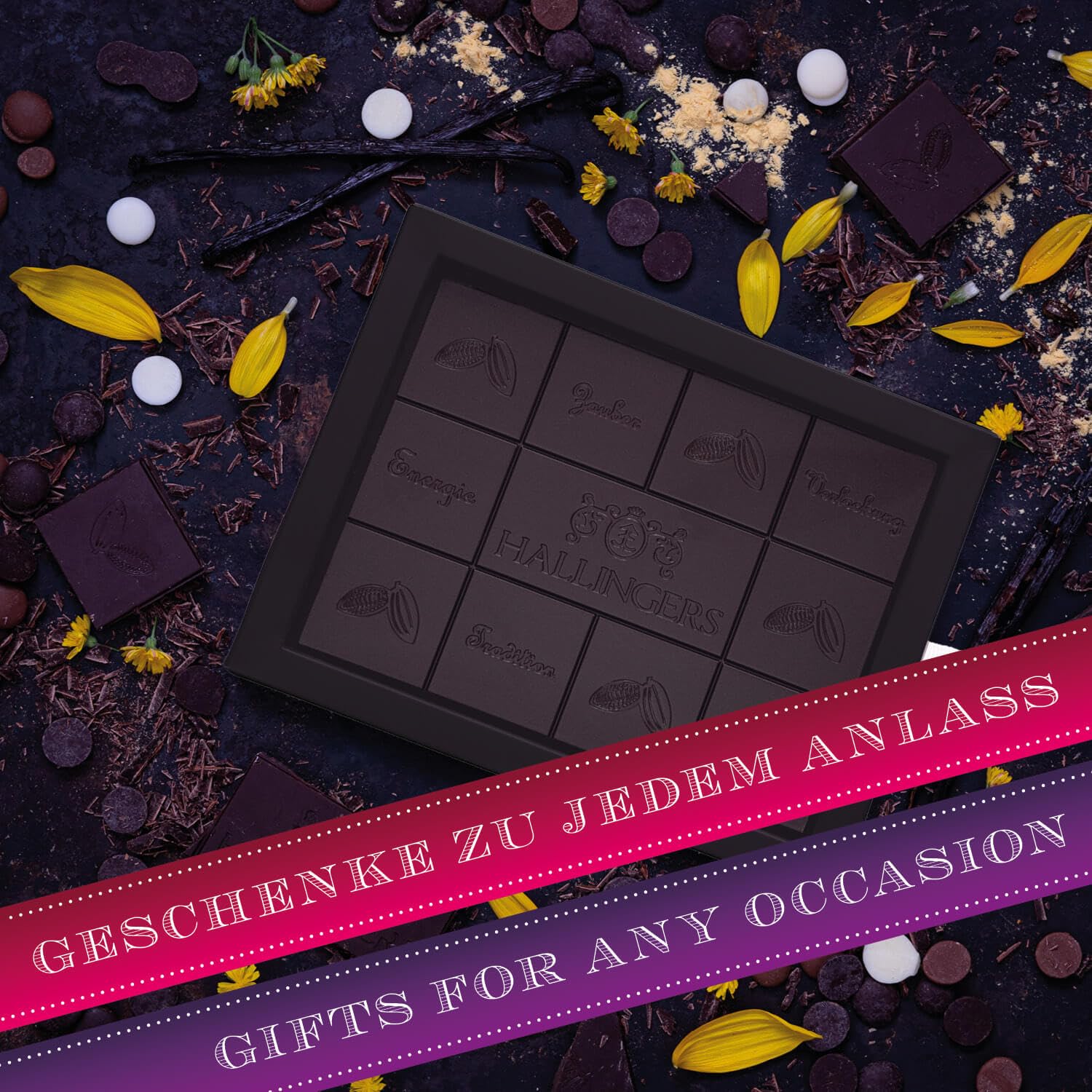 hallingers-zur-geburt-schokolade-tafel-90g-vegane-zartbitter image 4