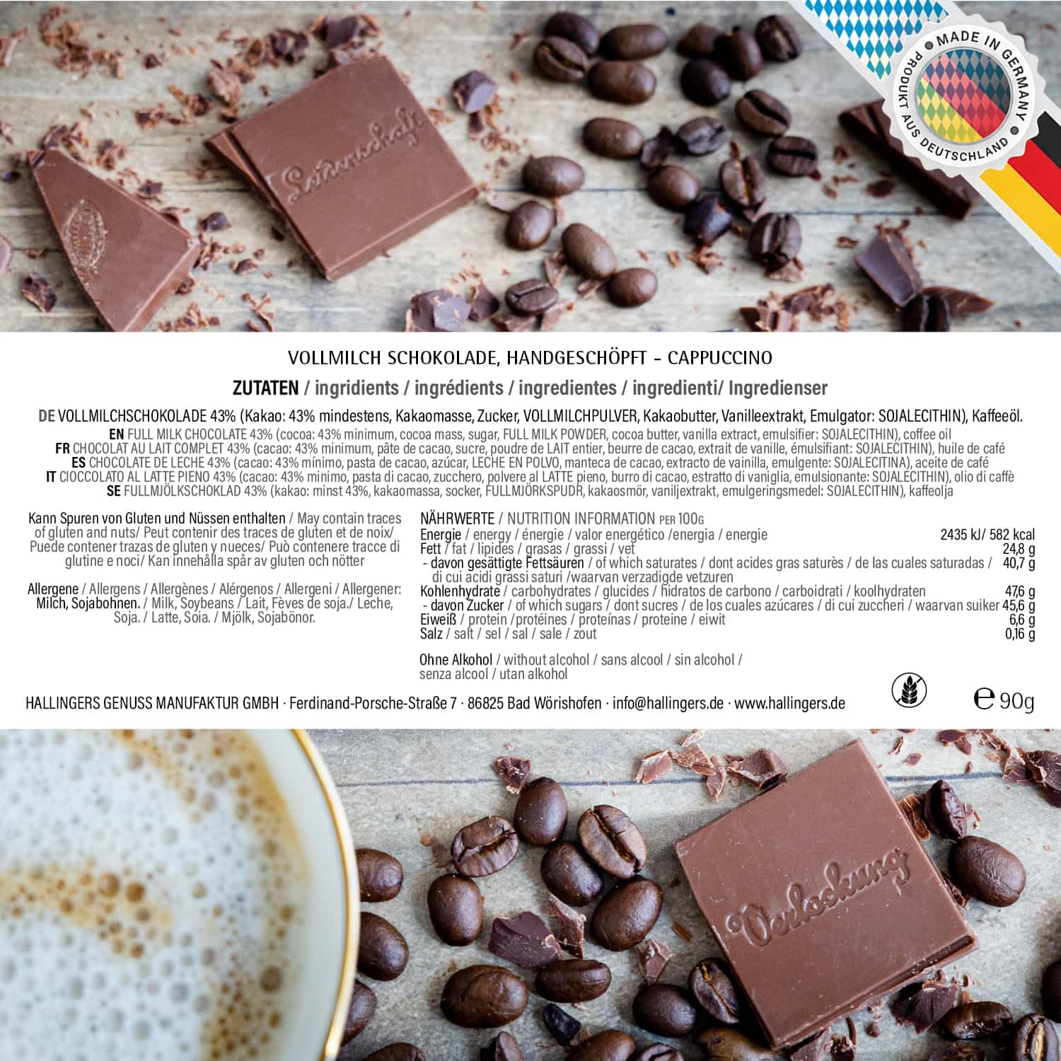 hallingers-nachspeis-cappuccino-schokolade-90g-vollmilch image 6