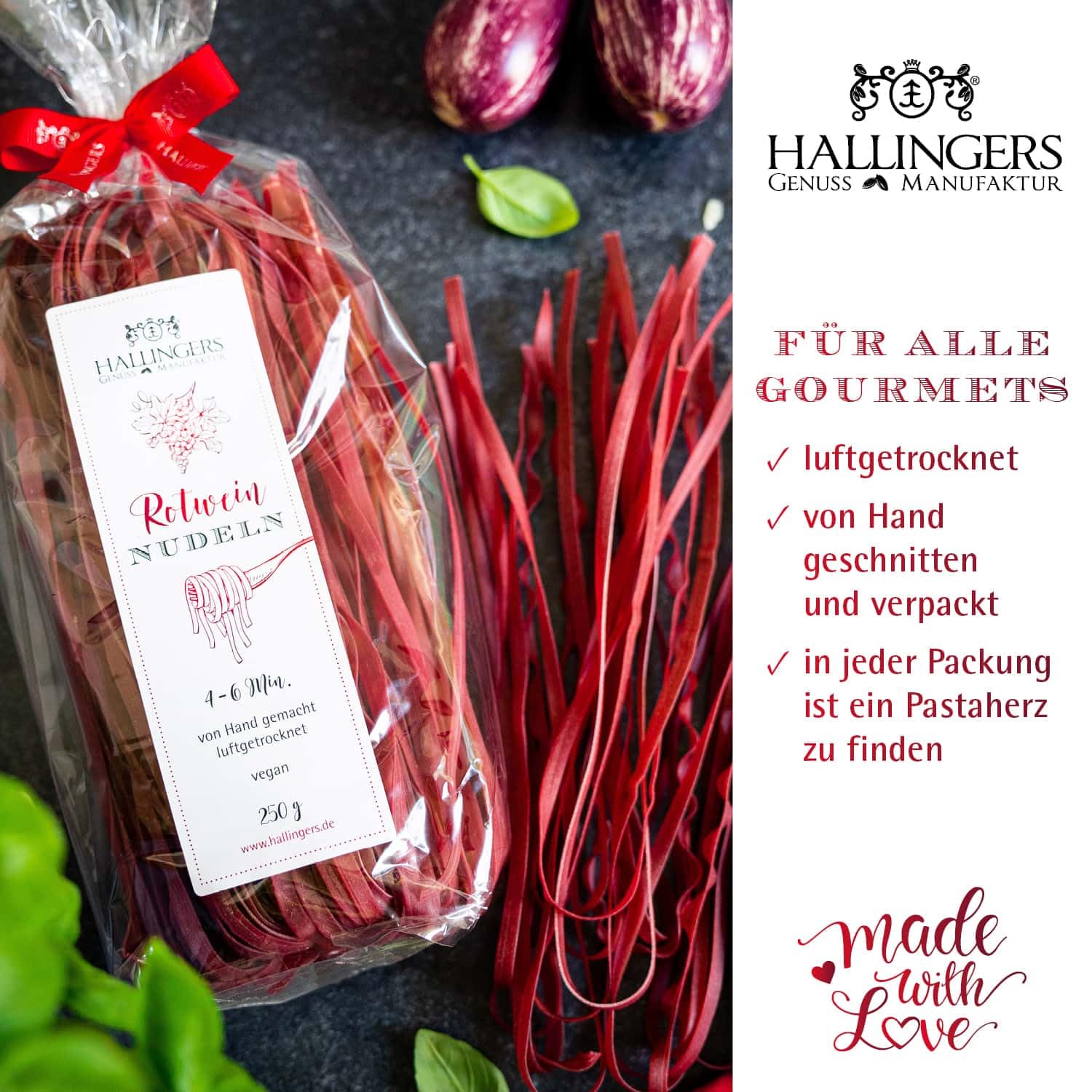 hallingers-rotwein-nudeln-vegane-pasta-hartweizen-250g-geschenk image 3