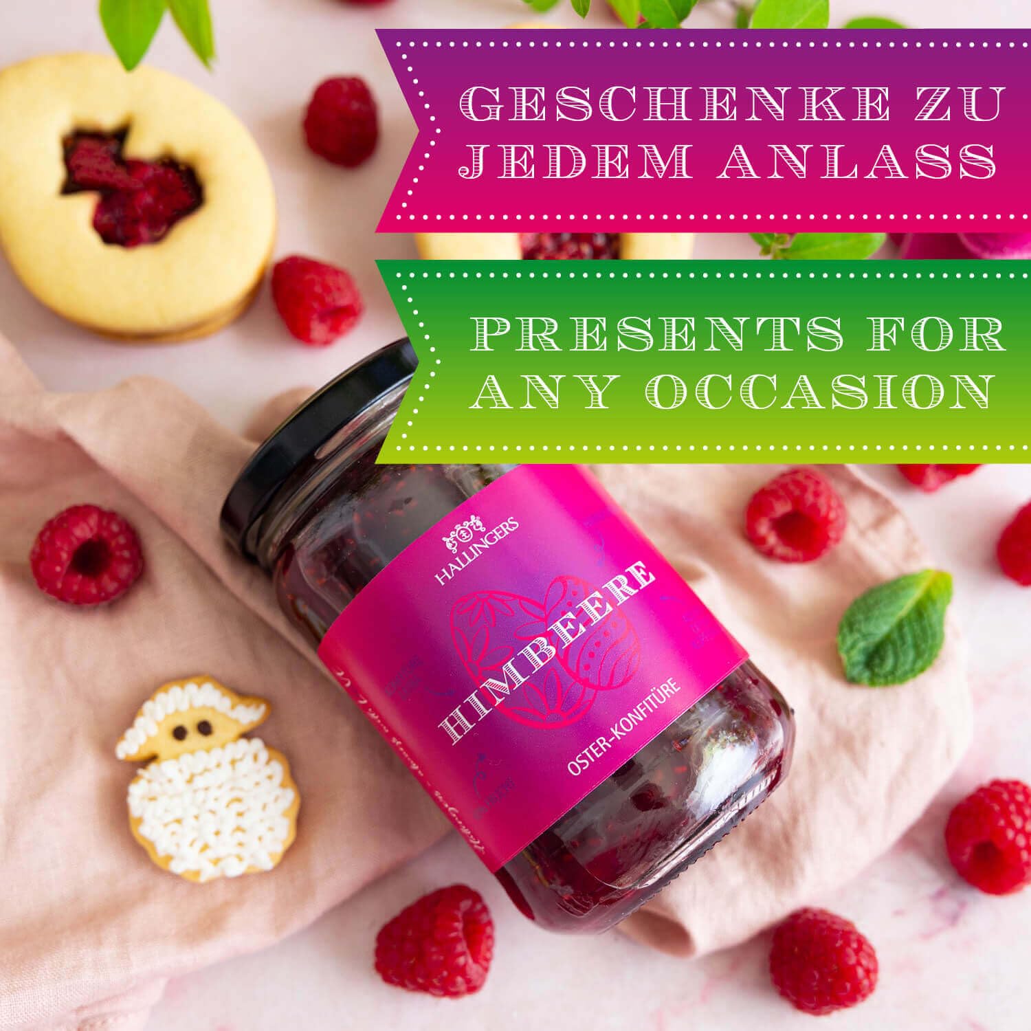 hallingers-oster-konfit-re-himbeere-marmelade-330g-glas image 3