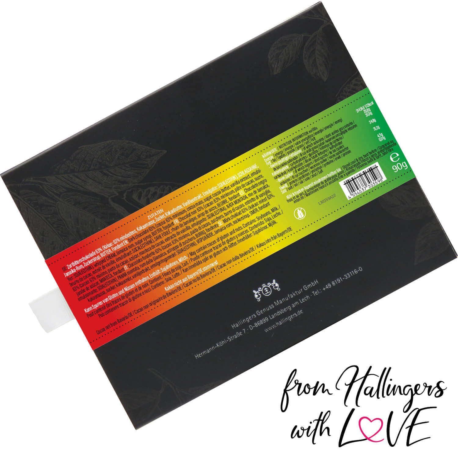 hallingers-jamaika-rum-schokolade-zartbitter-vanille-90g image 5