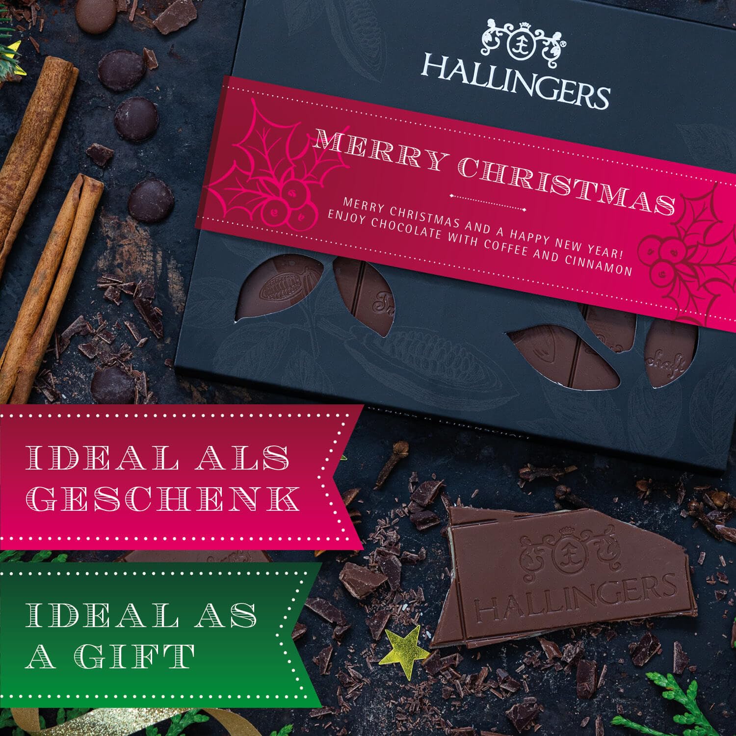 hallingers-schokolade-merry-christmas-tafel-kaffee-zimt-90g image 3