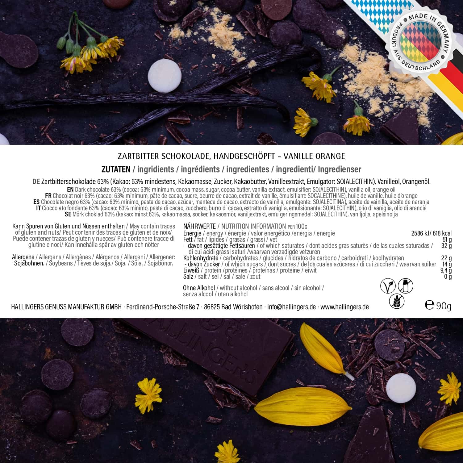 hallingers-schokolade-frohe-weihnacht-tafel-vanille-orange-vegan image 6