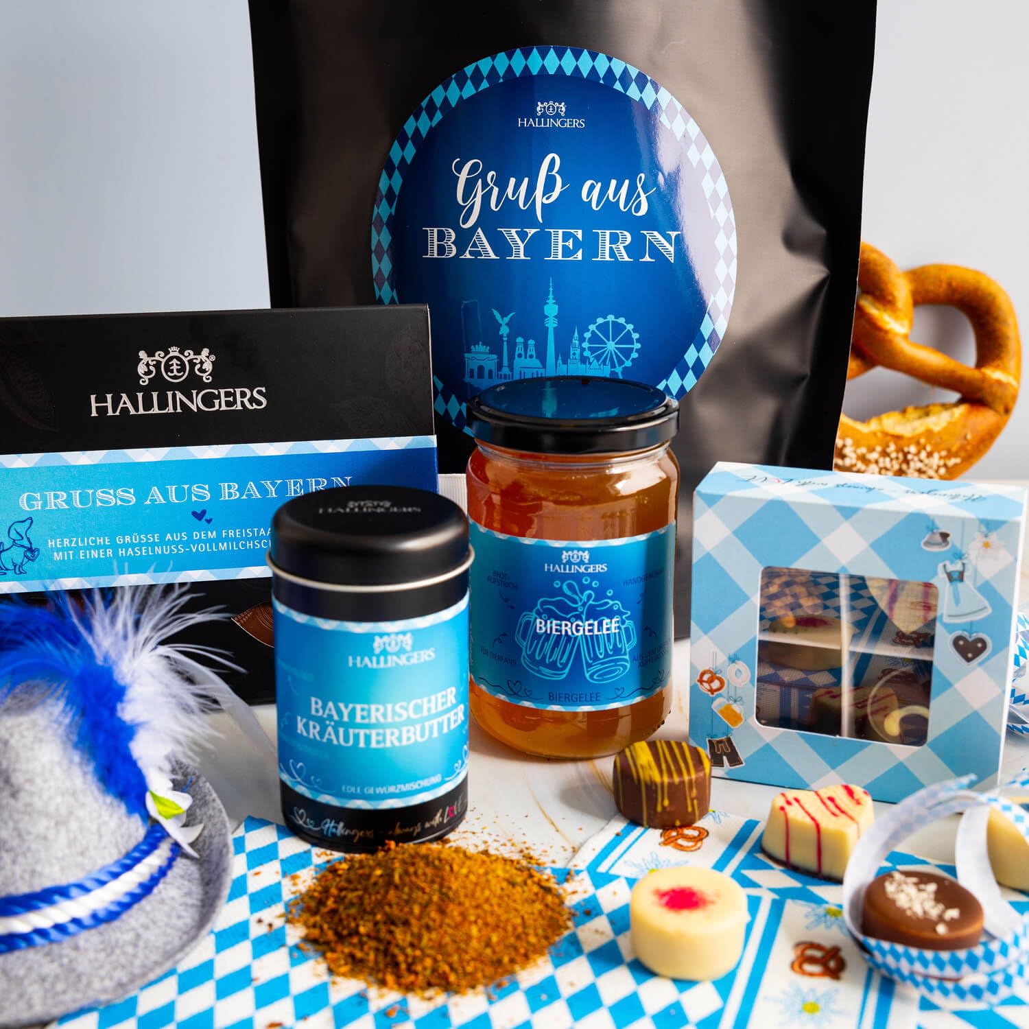 hallingers-gru-aus-bayern-geschenkset-wundert-te-pralinen image 2