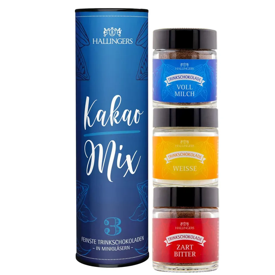hallingers-geschenkesets-kakao-mix-trinkschoki-set-3-minigl-ser image 1