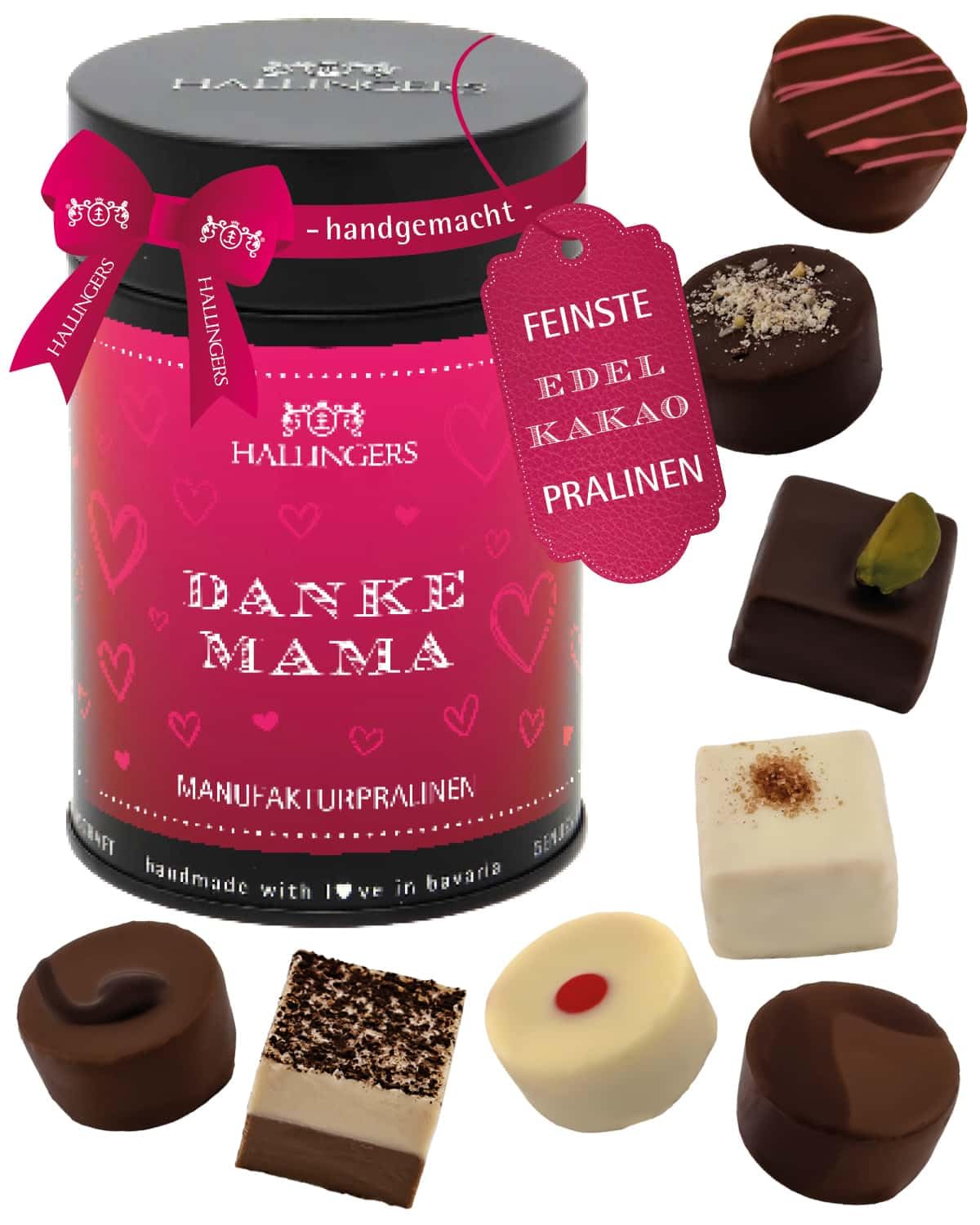 hallingers-pralinen-danke-mama-ohne-alkohol-dose-150g image 1